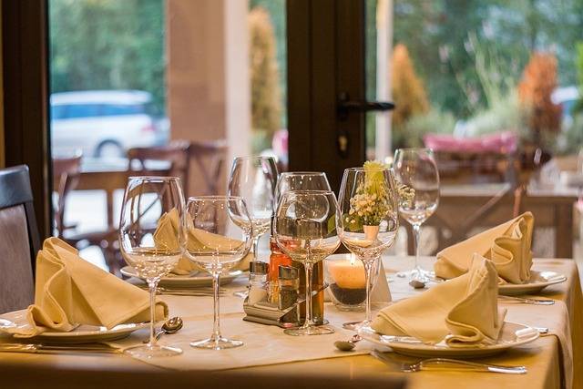 table dans un restaurant