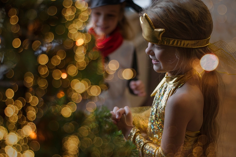 petite fille à Noël